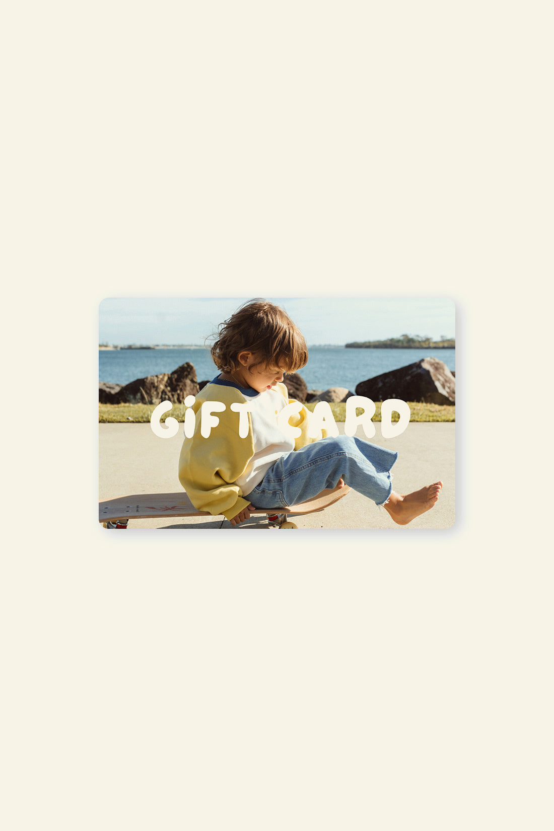 cracker day club gift card featuring a kid on a skateboard