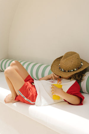 Kids Colour Pop Hybrid Swim Shorts - Red