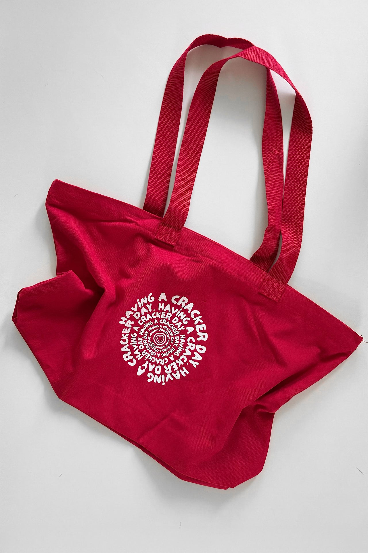 Spiral Canvas Tote - Red